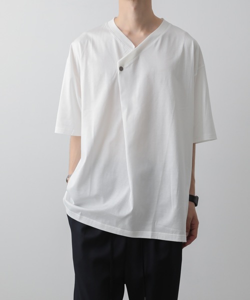 【AVAVAV】アシンメトリー Vネック Tシャツ【送料関税込】 ON N'A V NECK TEE/オンナVネックTシャツ[品番：AZLW0017444