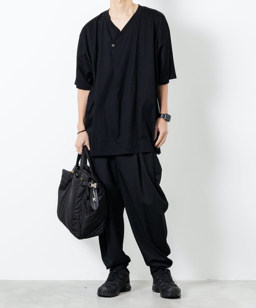ywy TUCK DRAPE TEE SHIRT/Tシャツ ATO（アトウ） tシャツ DRAPE V-NECK T-SHIRT メンズ : ZOZOTOWN Yahoo