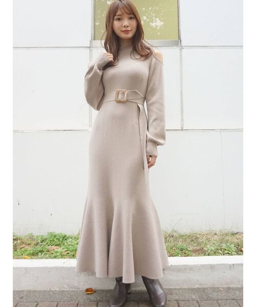 ワンピース オープンショルダーマーメイドニットワンピース Zozotown Paypayモール店 通販 Paypayモール