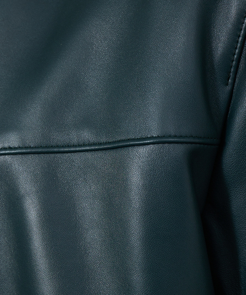ABAHOUSE 革ジャン ライダース ラムレザー シングル スタンド