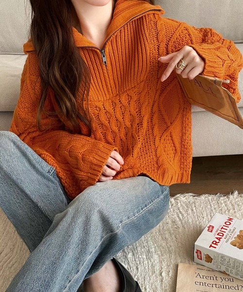 mily bilet ニット 「mily bilet」ほっこり＆暖か。クロップド丈