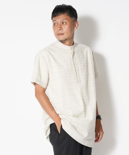 snow peak ジャケットシャツ ⚫︎Lサイズ！snowpeak リップストップチャイニーズシャツ