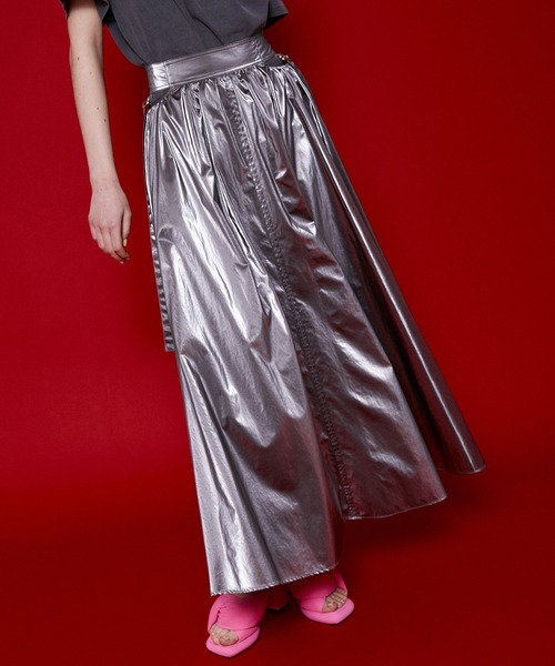 メゾンスペシャル　シルバースカート MAISON SPECIAL（メゾンスペシャル） スカート Gather Flare Skirt