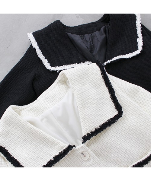 MODE ROBE ジャケット テーラードジャケット 配色セーラーカラー