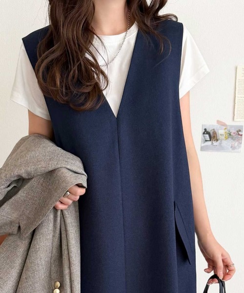 vネックワンピースのおすすめ人気商品一覧 通販 - Yahoo!ショッピング