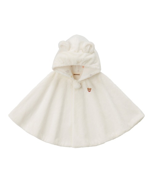 MIKI HOUSE（ミキハウス） ポンチョ マイクロファー ベビーマント