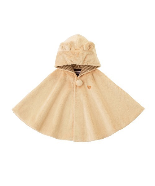 MIKI HOUSE（ミキハウス） ポンチョ マイクロファー ベビーマント