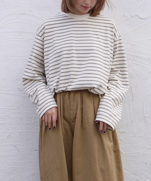 HARVESTY（ハーベスティ） tシャツ BORDER L/S JUMBO T ボーダーLS