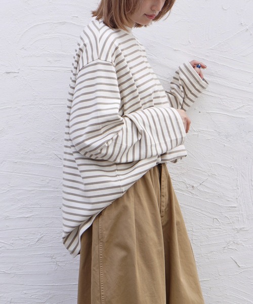 tシャツ HARVESTY / ハーベスティ BORDER L/S JUMBO T ボーダーLSジャンボTEE レディース メンズ HARVESTY tシャツ / ハーベスティ BORDER L/S JUMBO T ボーダー