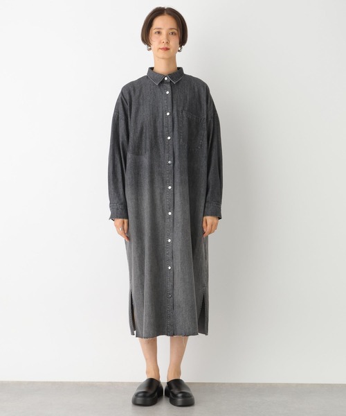 LEPSIM ワンピース デニムロングシャツワンピース 987257