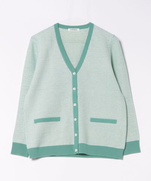 カーディガン ツィードニット Vネックカーディガン レディース  