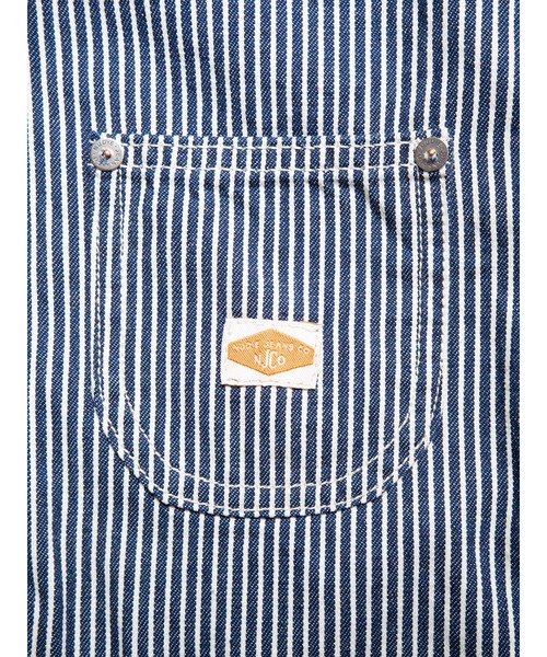 デニムジャケット gジャン Eva Hickory Striped Jacket ワーカージャケット レディースの画像