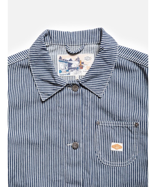 デニムジャケット gジャン Eva Hickory Striped Jacket ワーカージャケット レディースの画像