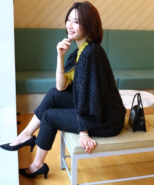 エーレスタイル Ehre style きれいめ派のマストアイテム程よい可愛さパフスリーブニット （マスタード） エーレスタイル Ehre style きれいめ派のマストアイテム程よい