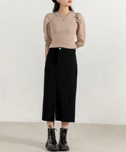DAY CLOSET ニット セーター レディース 半袖パワショルきれいめサマー