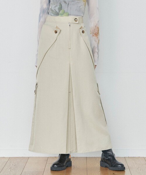 PUBLIC TOKYO スカート ダブルスリットスカート : ZOZOTOWN