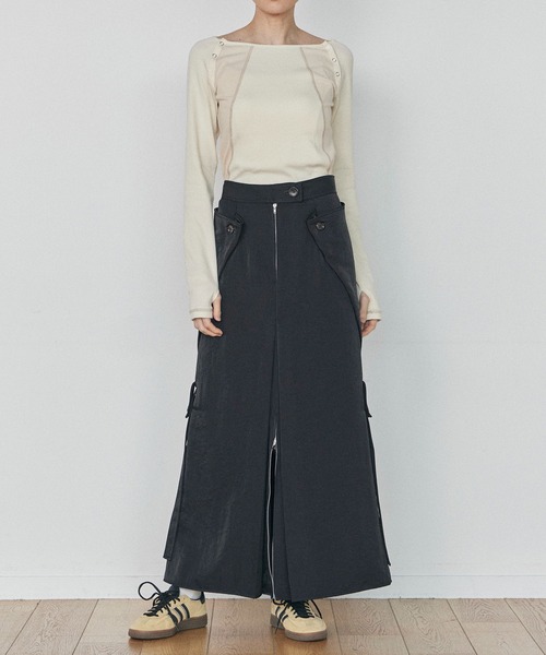 PUBLIC TOKYO スカート ダブルスリットスカート : ZOZOTOWN