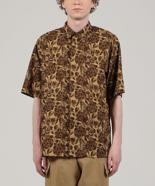 【匿名配送】ボタニカルプリント ショートスリーブシャツ BEAUTY＆YOUTH UNITED ARROWS シャツ ブラウス ボタニカル