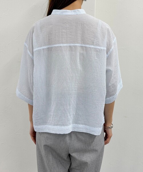 fredy emue シャツ ブラウス 「新色登場」半袖シアーシャツ