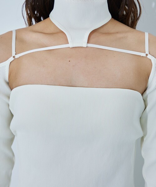 MUKASA 「MUKASA/ムカサ」スリーブセットハイネックリブトップス