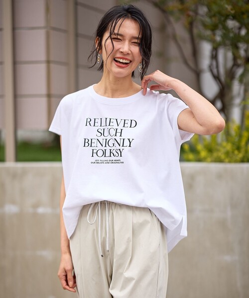 any FAM tシャツ 「接触冷感」フレンチスリーブロゴTシャツ
