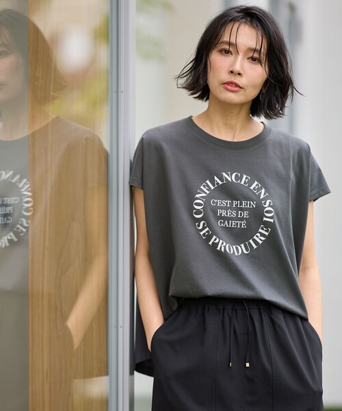 tシャツ 「ZOZO限定」接触冷感ロゴエンブロイダリーTシャツ レディース Re:EDIT tシャツ 「接触冷感」オーバーサイズとろみTシャツ