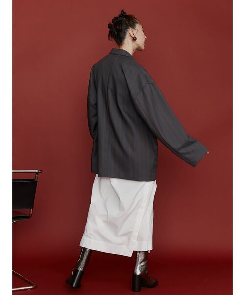 UN3D.（アンスリード） シャツワンピース W TRIANGLE TUCK SH OP