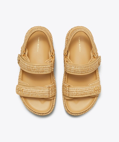 トリーバーチ　アイボリー　本革　サンダル TORY BURCH トリーバーチ サンダル シューズ ロゴ 白 ホワイト 6