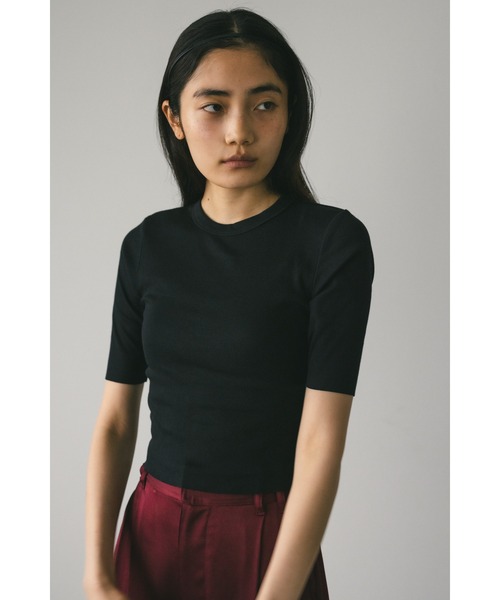 tシャツ ハイツイストテレコヘンリーハーフスリーブ レディース STYLEMIXER tシャツ ハイゲージテレコハーフスリーブT