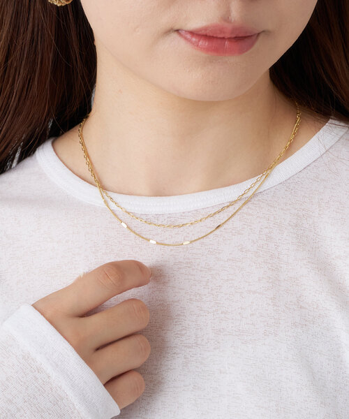 ネックレス Double Glitter Necklace ダブルグリッターネックレス 