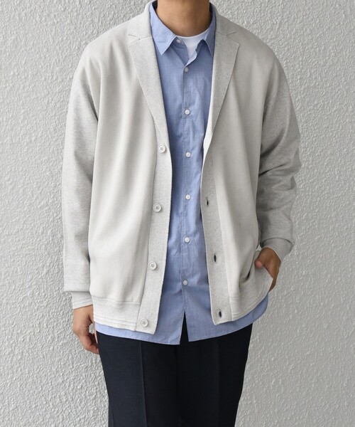 ships シップス ペーパーヤーン アイボリー ロングカーディガン