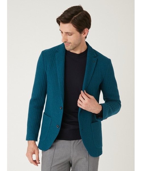 ジャケット テーラードジャケット THE FIRST CLASS   VIADEL JERSEY ニットジャケット メンズの画像