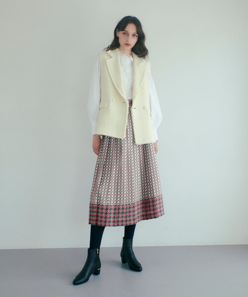 ツイード　ジレ　ベスト　ルルウィルビー LOULOU WILLOUGHBY ベスト ジレ 「LOULOU WILLOUGHBY」ジオリカ