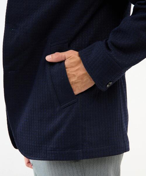 【未使用品】MEN'S MELROSE ウールテーラードジャケット ネイビー L MEN'S MELROSE ジャケット テーラードジャケット ブリスターチドリ