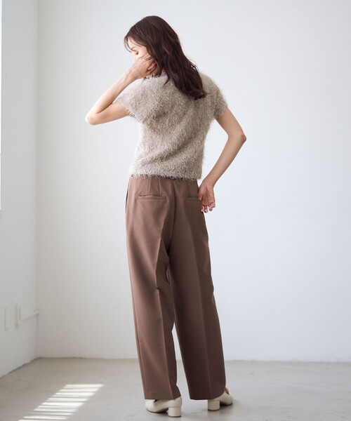 RONEL ニット セーター シャギー半袖ニット レディース : ZOZOTOWN