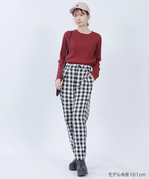 美品　マリークワント　ケーブルニット　半袖　デイジー刺繍　サマーニット MARY QUANT ニット セーター マリークワント mary quant