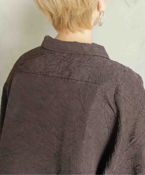 ブラウス シャツ シワ加工BIGブラウス レディース ブラウス シャツ シワ加工BIGブラウス レディース : ZOZOTOWN