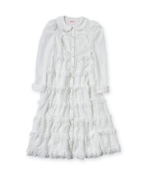 AVENCHUMU ワンピース AVENCHUMU ワンピース Full of frills lace tiered one piece