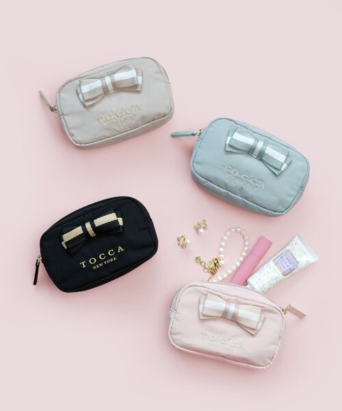 TOCCA ポーチ 「WEB限定」BICOLOR RIBBON POUCH レディース