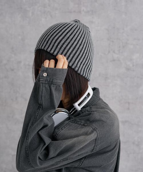 VeniceW ブラック×グレー　ニット帽子 2wayシングルニットワッチ｜WEGO（ウィゴー） – WEGO ONLINE STORE