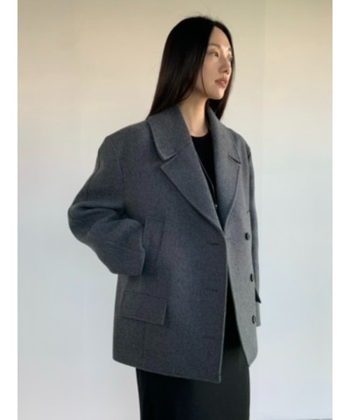 Didot.showroom ステンカラーコート コート ウールハーフコート