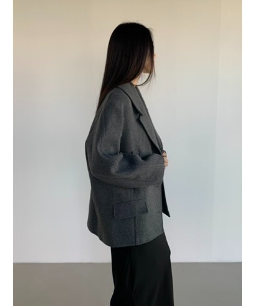 Didot.showroom ステンカラーコート コート ウールハーフコート