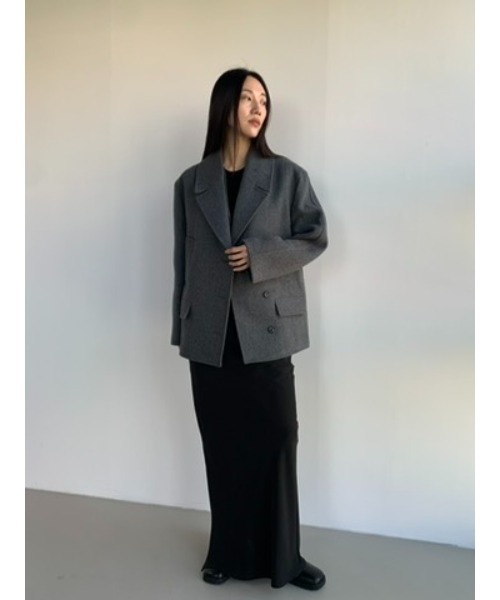 Didot.showroom ステンカラーコート コート ウールハーフコート