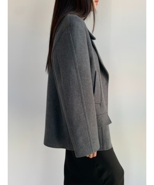 Didot.showroom ステンカラーコート コート ウールハーフコート