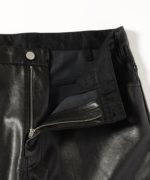 イギリス ブルーバード 本革レザーパンツ W33 ブラック 厚手 f86① blackmeans”ZIPパンツ | HAZE