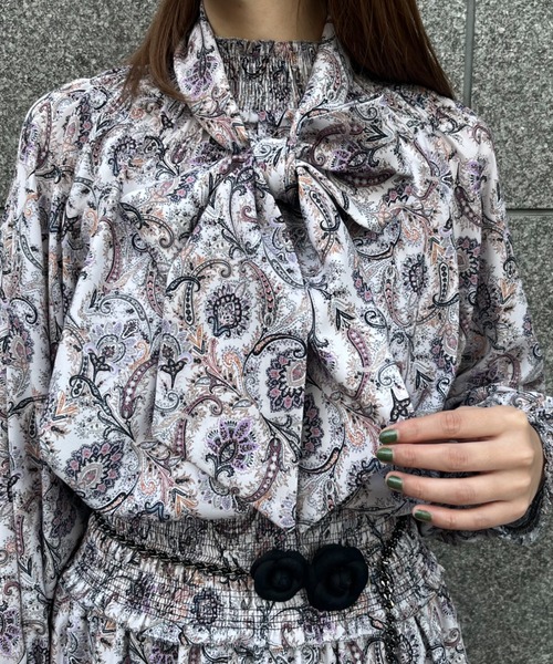 ブラウス シャツ ボタニカルペイズリーpt.ブラウス レディース INGEBORG ブラウス シャツ ボタニカルペイズリーpt.ブラウス