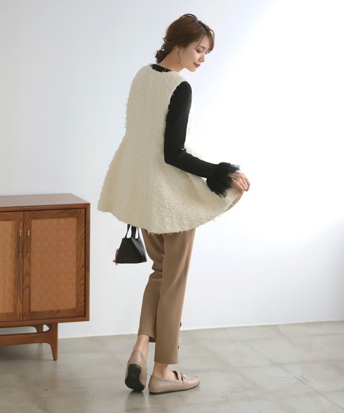 定番の中古商品 MERAKI（ファッション） 裾リボンデザインパンツ パンツ パンツ