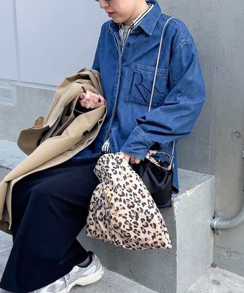 Rie Miller（リエミラー） ブラウス シャツ 「RM denim」刺繍入り