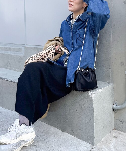 Rie Miller（リエミラー） ブラウス シャツ 「RM denim」刺繍入り