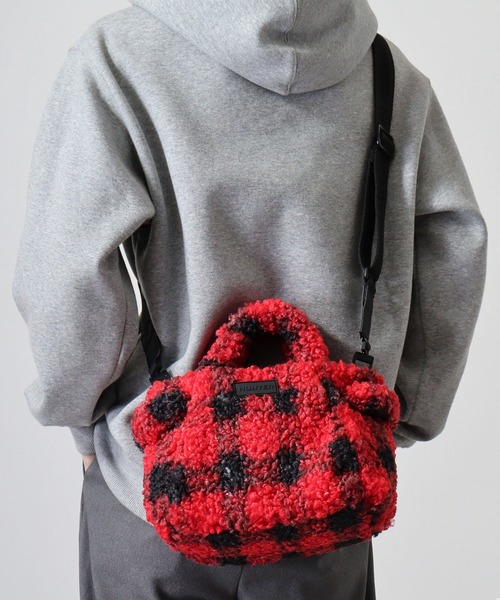 HUNTER / グラムチェック ブークレ ミニ トート Ray BEAMS（レイ ビームス）HUNTER / グラムチェック ブークレ ミニ